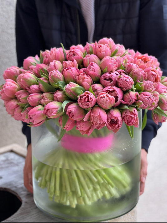 Pink French Tulips Bouquet